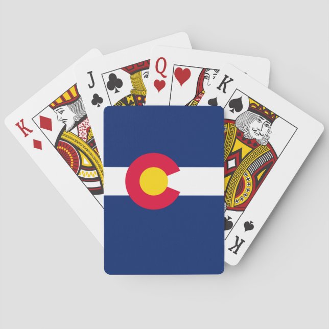 Colorado State Flag Design Playing Cards (Back)