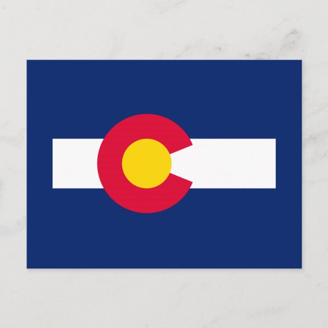 Colorado State Flag Design Postcard (Front)