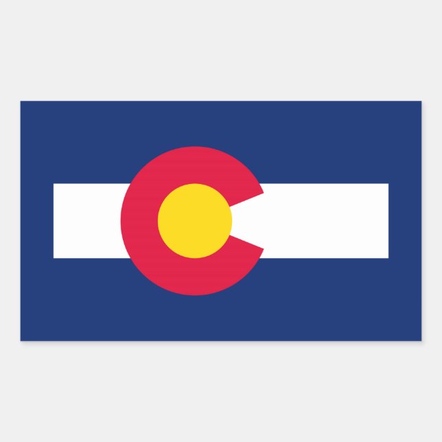 Colorado State Flag Design Rectangular Sticker (Front)