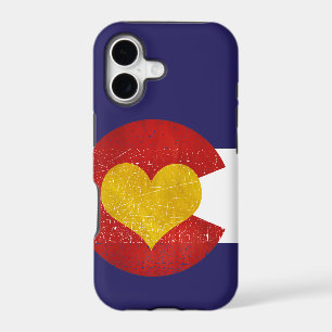 Colorado State Flag Heart Grunge Denver Love