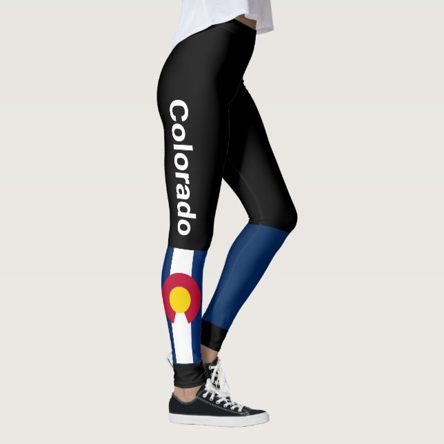 Colorado State Flag Leggings Running Pants (Right)
