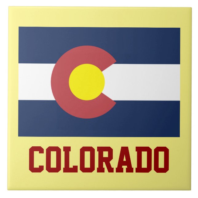 COLORADO: State Flag of Colorado Tile (Front)