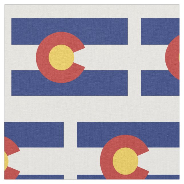 Colorado state flag pattern fabric DIY textile (Close Up)