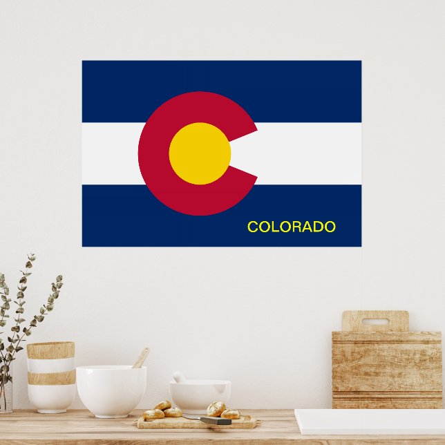 Colorado State Flag Poster (Kitchen)