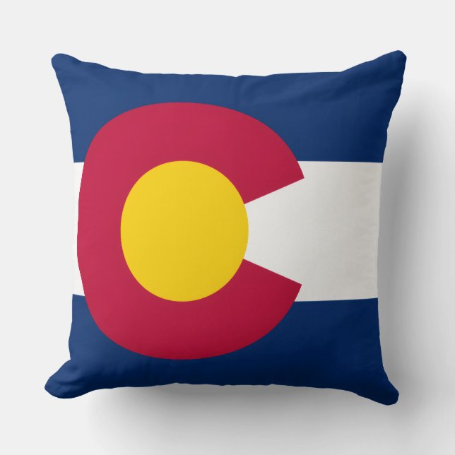 Colorado State Flag Repeating Pattern Cushion (Front)