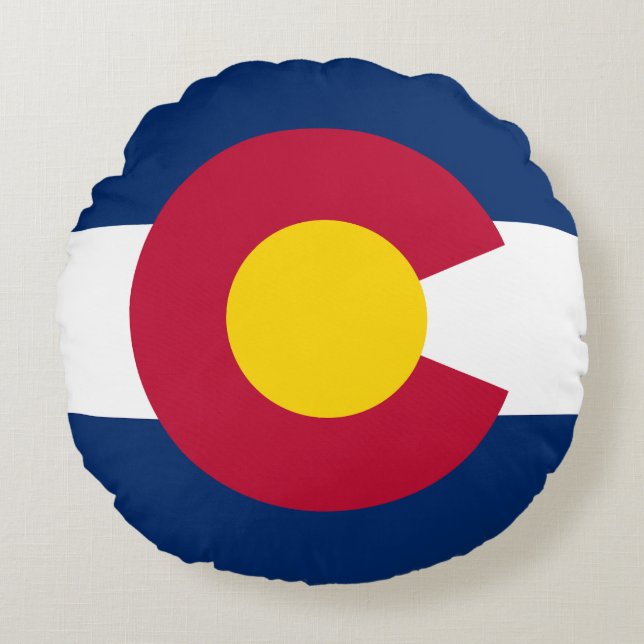 Colorado State Flag Round Cushion (Front)