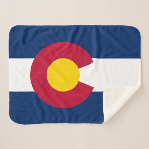Colorado State Flag Sherpa Blanket