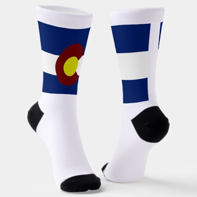 Colorado State flag Socks (Angled)