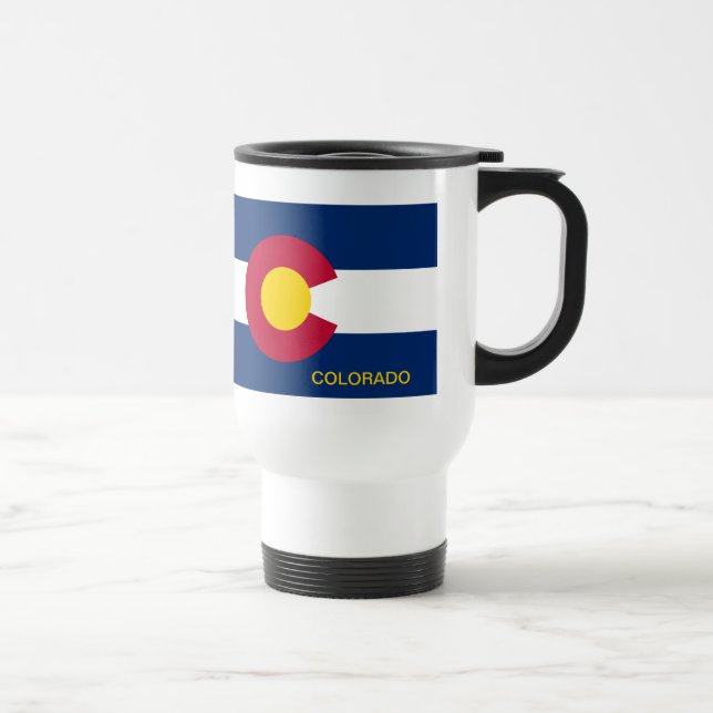 Colorado State Flag Travel Mug (Right)