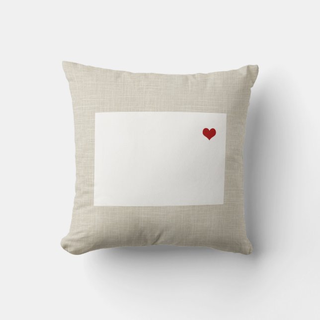 Colorado State Pillow Faux Linen Personalised (Front)