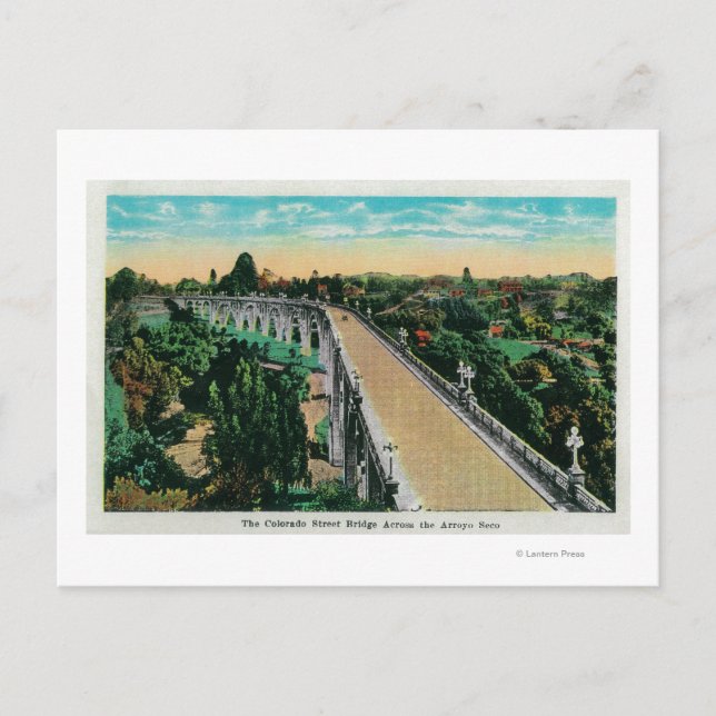 Colorado Street Bridge Across the Arroyo Seco Postcard (Front)