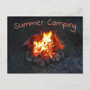 Colorado Summer Camp Fire Postcard
