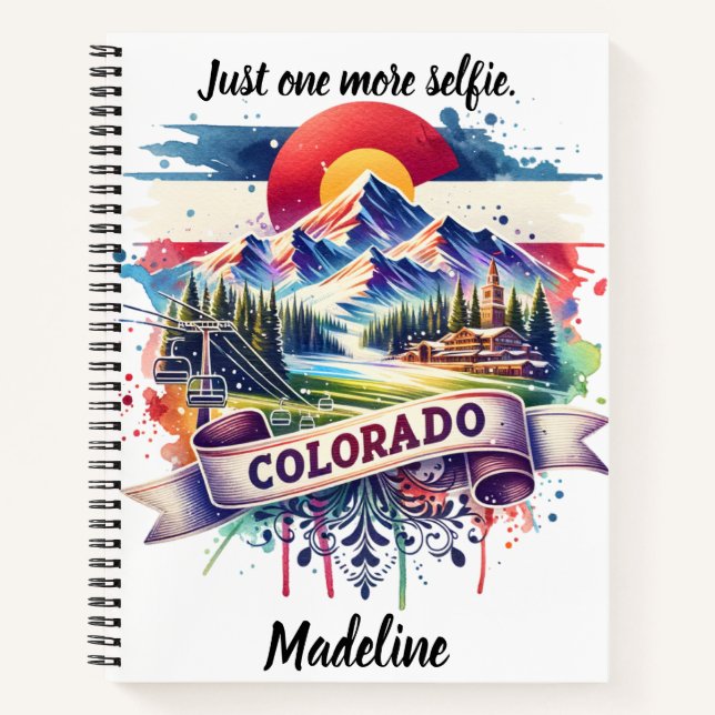 Colorado summer mountain views notebook (Front)