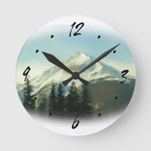 Colorado Summit County mountain scene wall clock (Front)
