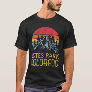 Colorado   Sunset US Mountain Travel - Vintage Est T-Shirt