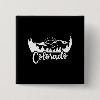 Colorado Tee - Retro Vintage Mountains Nature Hike 15 Cm Square Badge