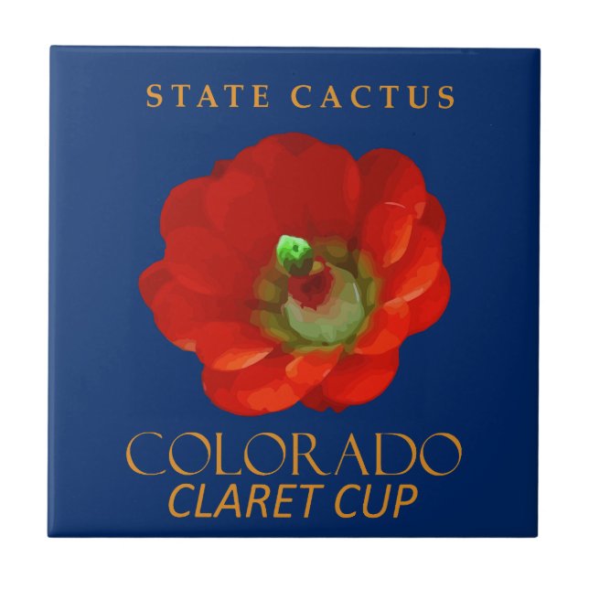 Colorado Territory Cactus The Claret Cup Cactus Tile (Front)