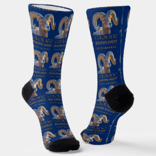 Colorado Territory Mammal The Bighorn Sheep Socks