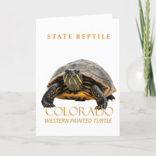 Colorado Territory Reptile Western Painted Turtle Holiday Card