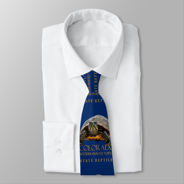 Colorado Territory Reptile Western Painted Turtle Tie (Tied)