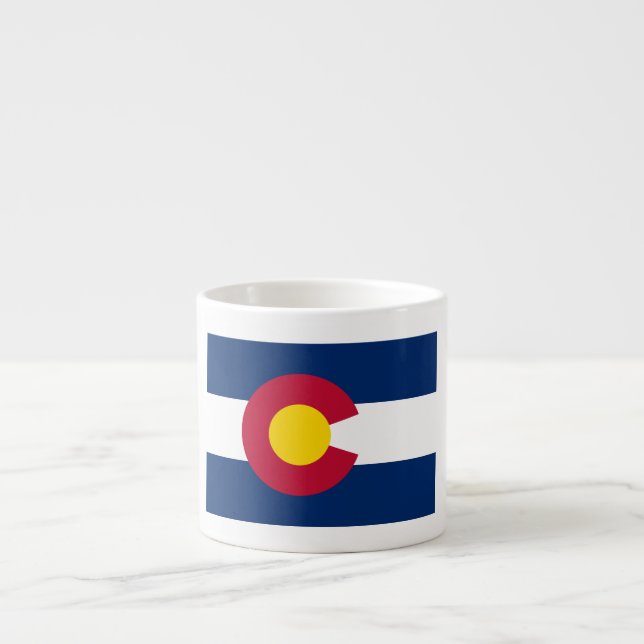 Colorado: The Centennial US State Flag Espresso Cup (Front)