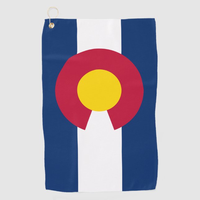 Colorado: The Centennial US State Flag Golf Towel (Front)
