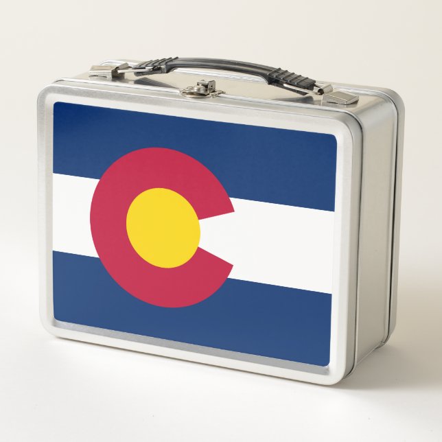 Colorado: The Centennial US State Flag Metal Lunch Box (Front)