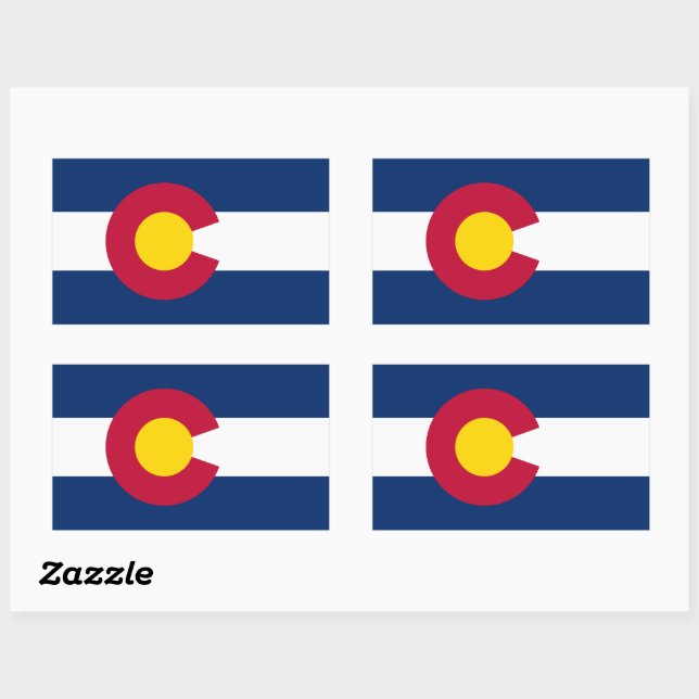 Colorado: The Centennial US State Flag Rectangular Sticker (Sheet)