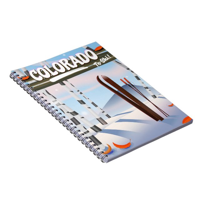 Colorado To Ski! Spiral Notebook (Right Side)