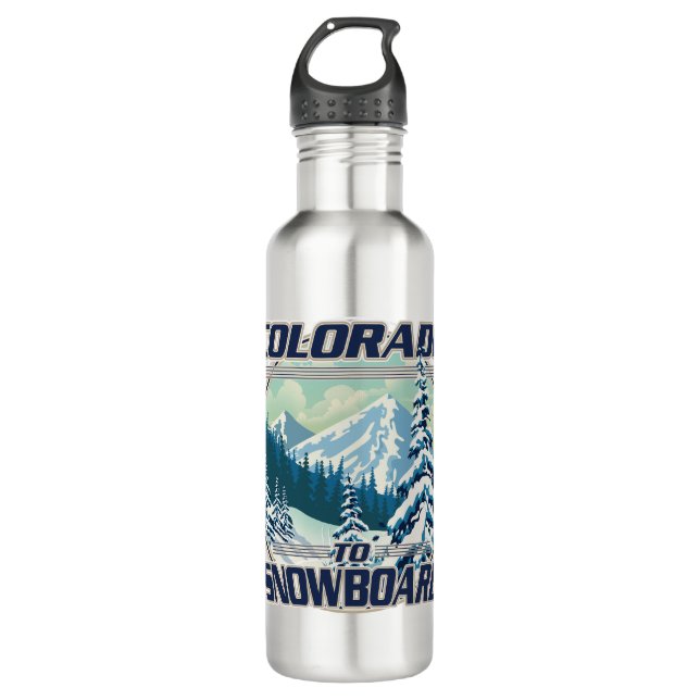 Colorado To Snowboard 710 Ml Water Bottle (Front)
