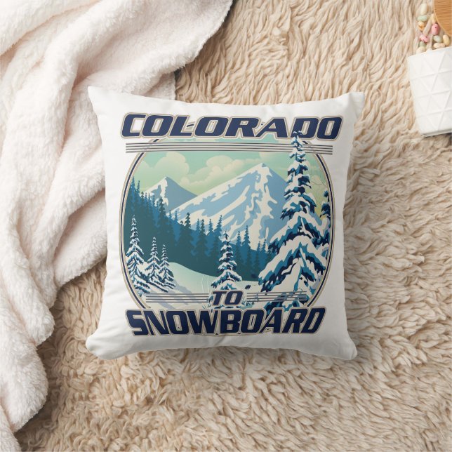 Colorado To Snowboard Cushion (Blanket)