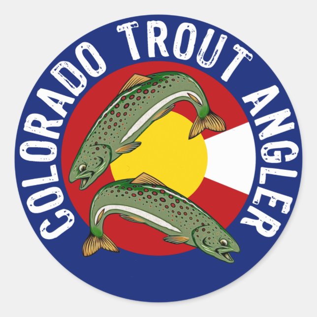 Colorado Trout Angler Classic Round Sticker (Front)