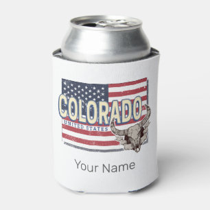 Colorado United States Retro State Map Vintage USA Can Cooler