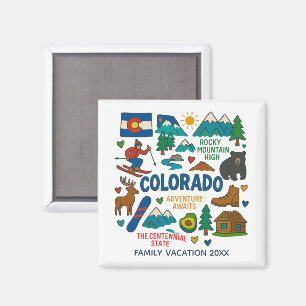 Colorado USA Family Trip Keepsake Custom Magnet