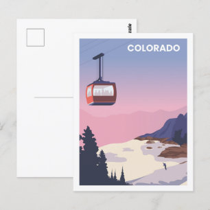 Colorado USA Famous Travel Place Illustration Postcard