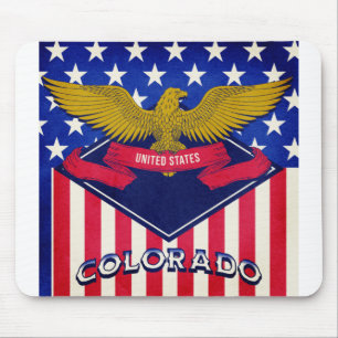 Colorado USA Flag Mouse Pad