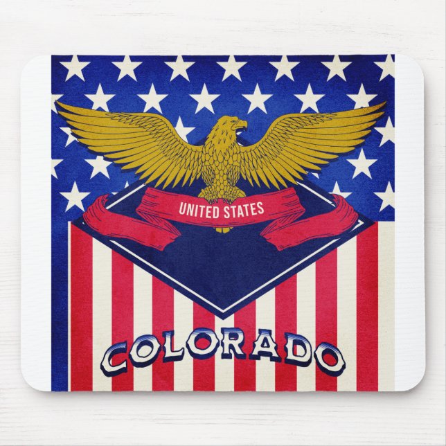 Colorado USA Flag Mouse Pad (Front)
