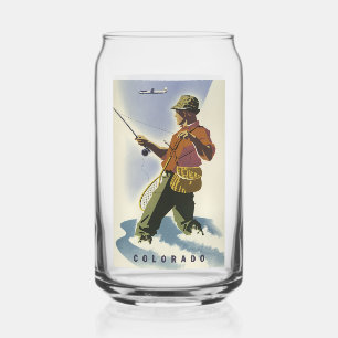 Colorado USA Vintage Travel Can Glass