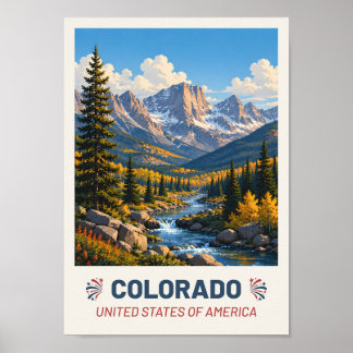 Colorado USA – Vintage Travel Poster