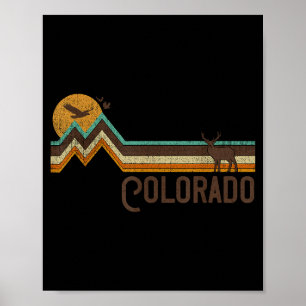 Colorado Vintage Men Women 70s Illustration Poster