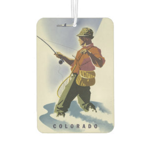 Colorado Vintage Travel Poster air freshner Car Air Freshener