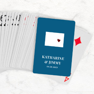 Colorado Wedding Favour Deck of Cards, State Map Playing Cards