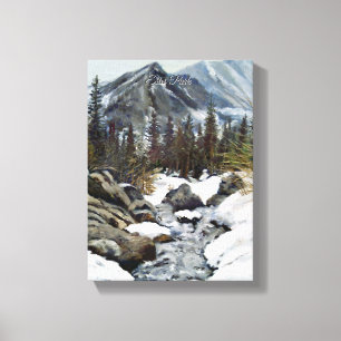 Colorado Winter Glow: Estes Park Canvas Print