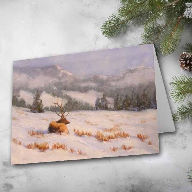 Colorado Winter Mountain Elk Card (Creator Uploaded)