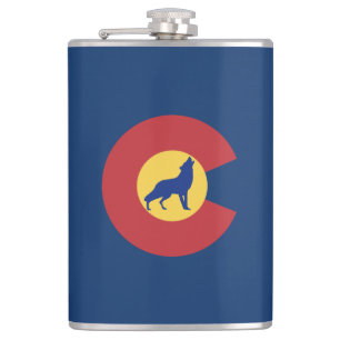 Colorado Wolf Hip Flask