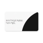Colorblock Boutique Black QR Code Business Card