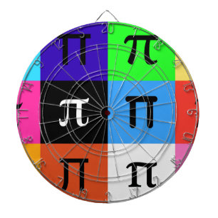 colorblock happy pi day dartboard