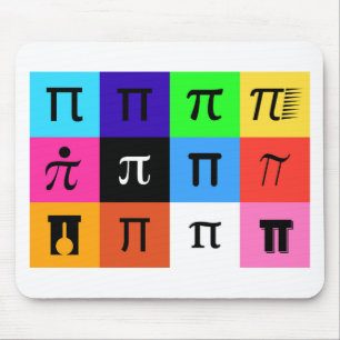 colorblock happy pi day mouse pad