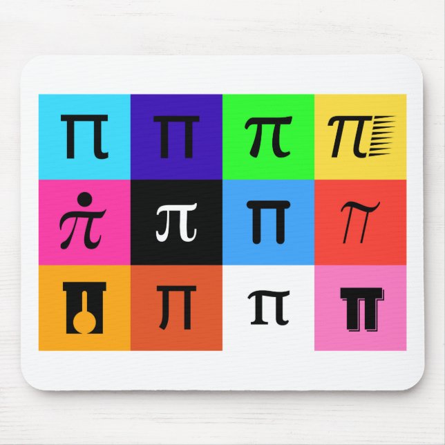 colorblock happy pi day mouse pad (Front)