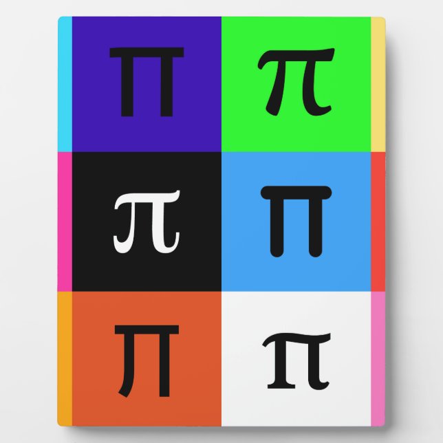 colorblock happy pi day plaque (Front)